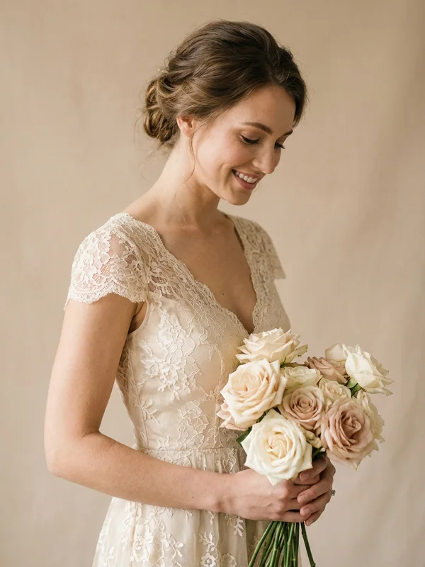 Champagne Wedding Dresses - 1