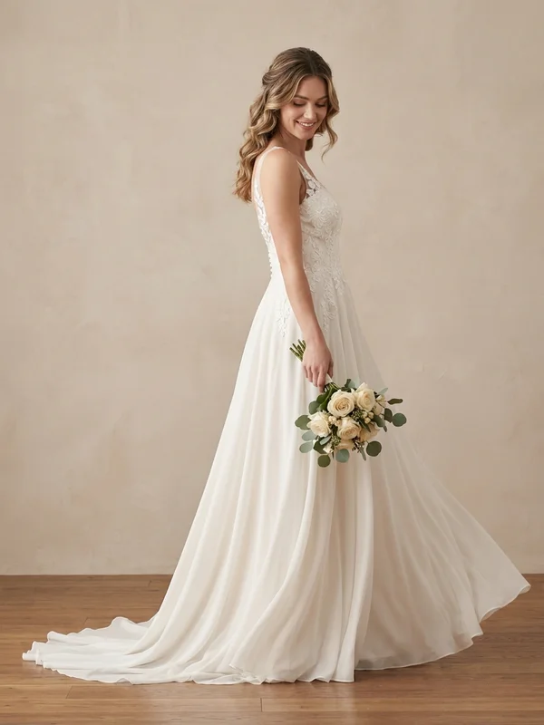 Court Train Wedding Dresses - 1