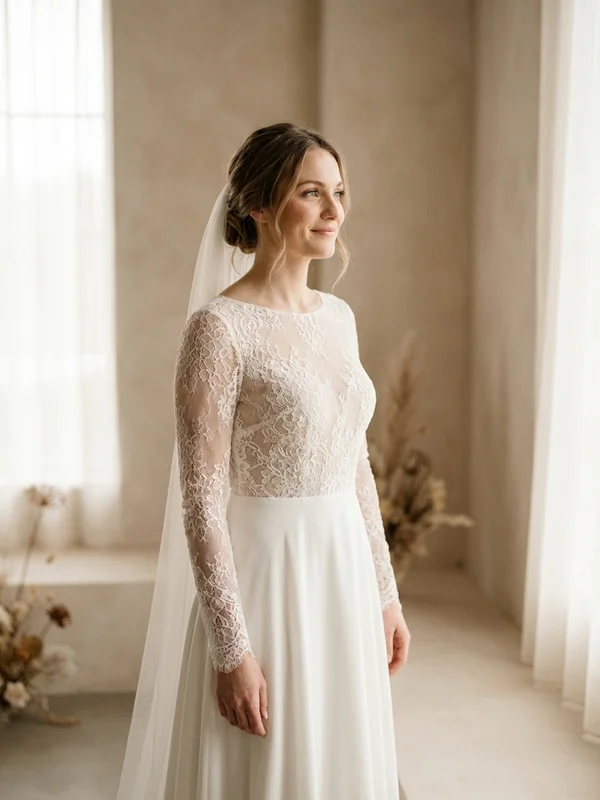 Long Sleeve Wedding Dresses - 1